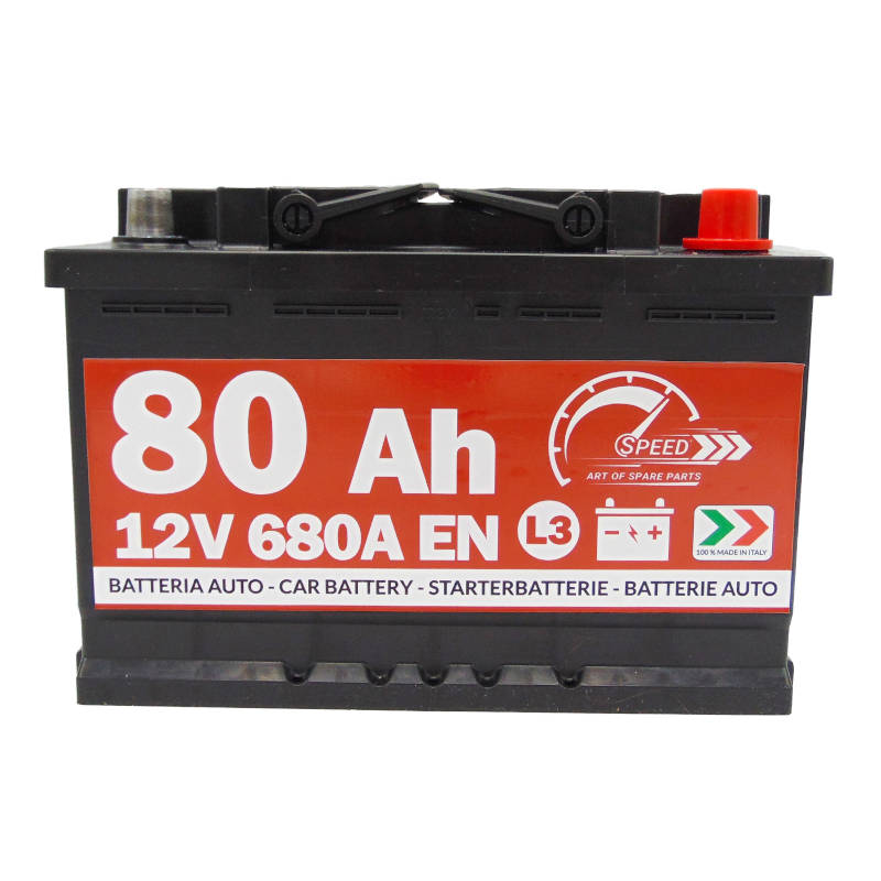 Batteria auto SPEED 80Ah 680A 12V Ricambi auto SMC